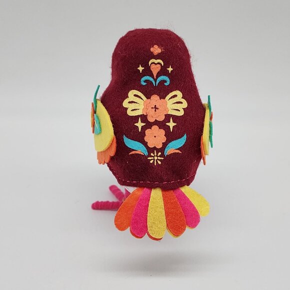 Handmade Colorful Felt Bird With Embroidered Details & Felt Flowers Target 2023 - Picture 6 of 9
